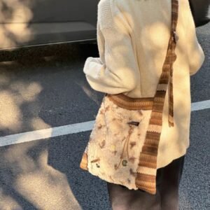 Retro Patchwork Large Capacity Totes Niche Bags